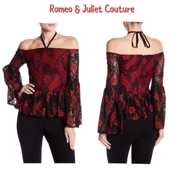 Romeo & Juliet Couture Tops - 🎉HP🎉R&J Couture Lace Flare Cuff Top
